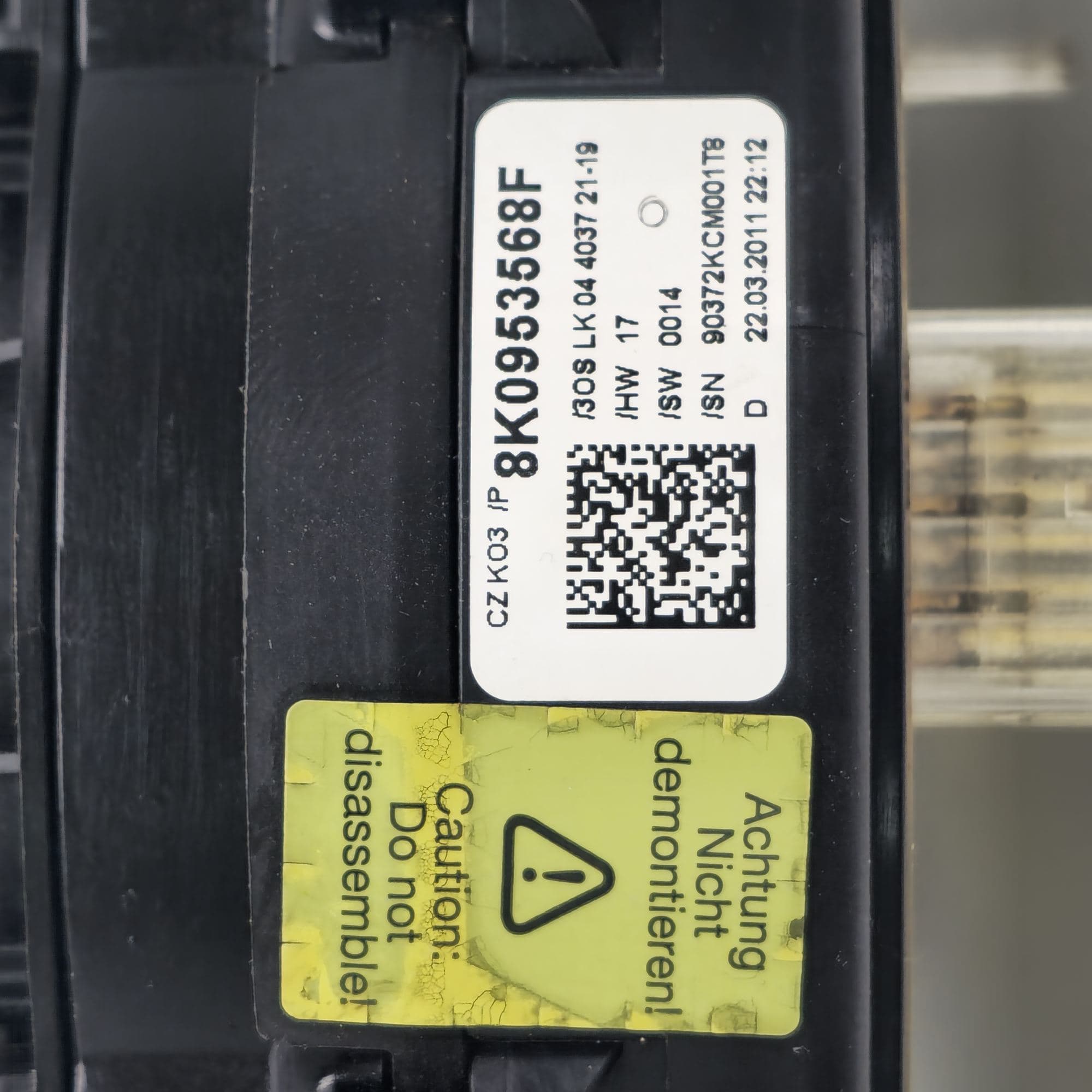 Audi Switches & Controls 8K0953502BA