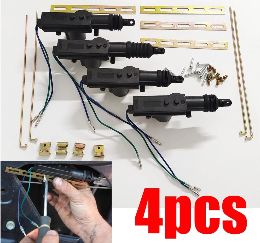 2PCS Universal 12V Door Lock Actuator | Heavy Duty 2-Wire Car Power Lock Motor